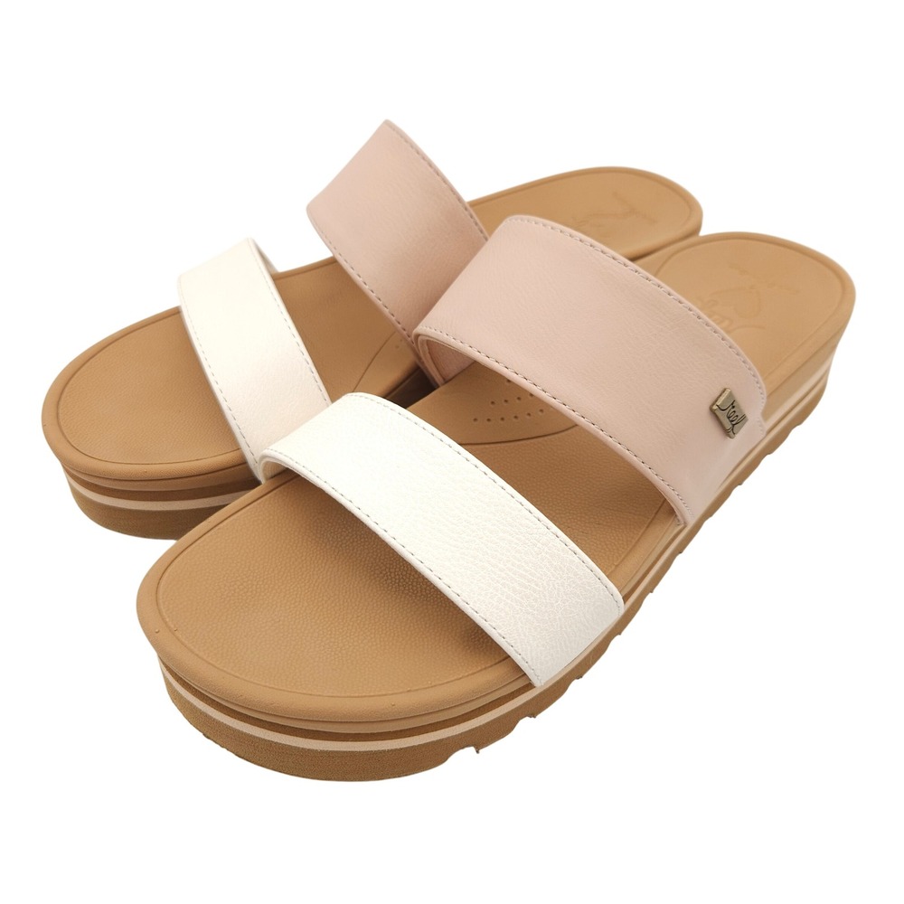 Reef Women’s Slide Sandals in Blush Pink and White